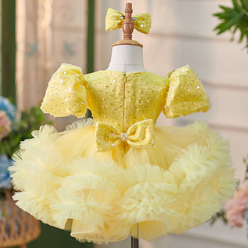 Girls Fashionable Sequins Tulle Tutu Skirt