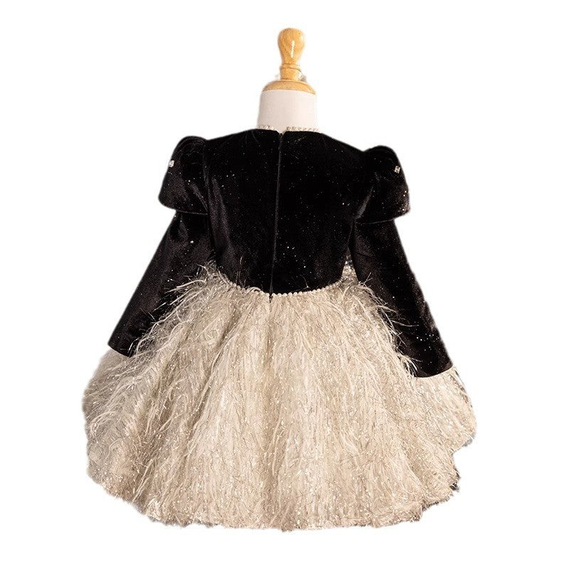Girls' Dress Light Luxury Minority Autumn Long Sleeve