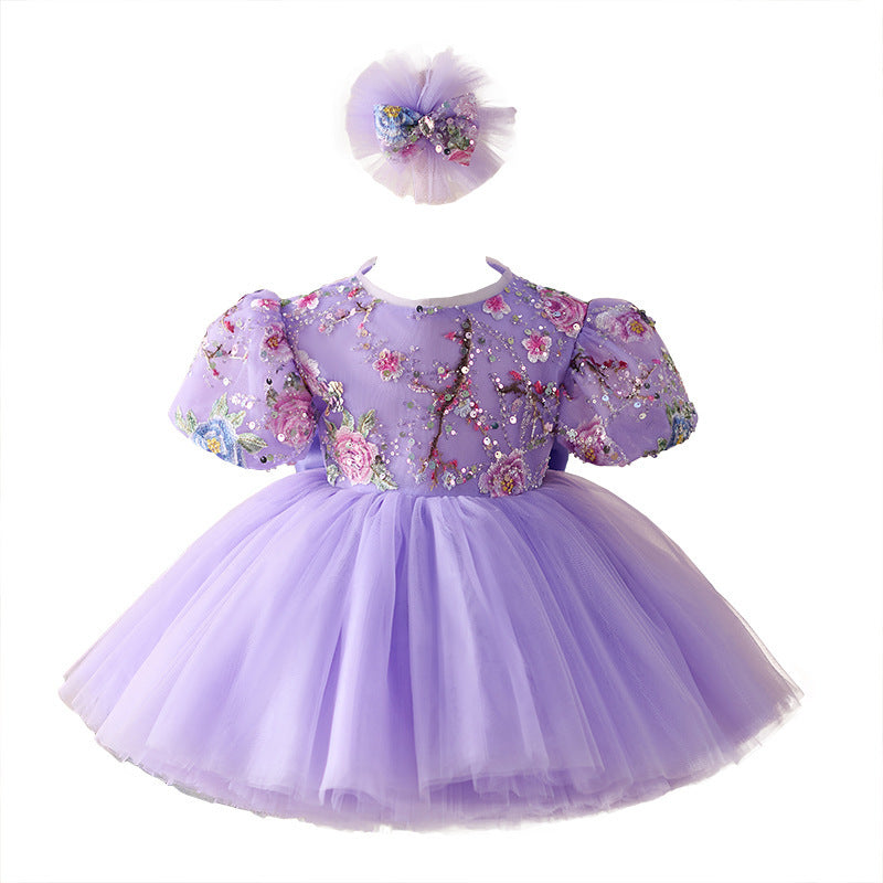 New Dream Purple Mori Style FARCENT Puff Sleeve Tulle Tutu Skirt