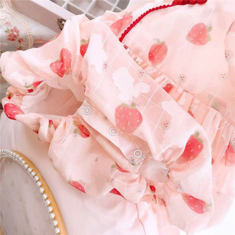 Newborn Baby Girl Jumpsuit One Month Old Princess Romper