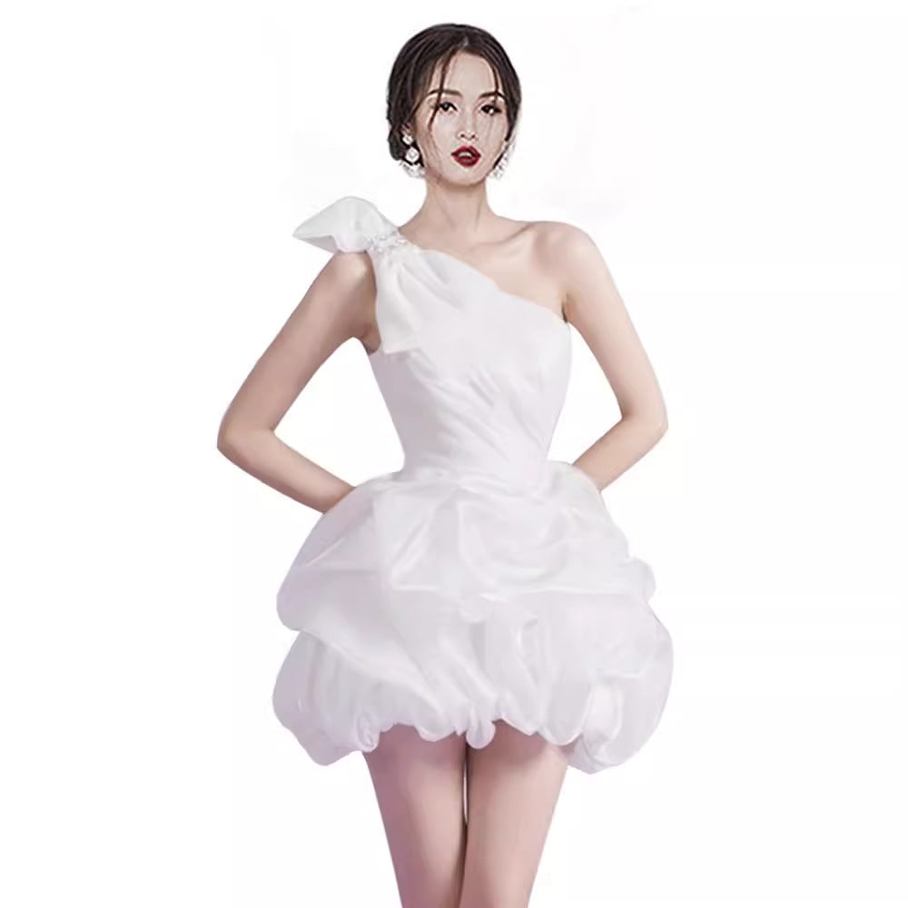 White French Style Short Temperament Banquet Birthday Party Dress