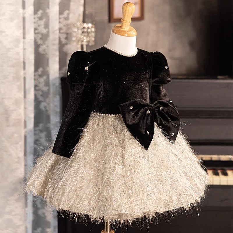 Girls' Dress Light Luxury Minority Autumn Long Sleeve