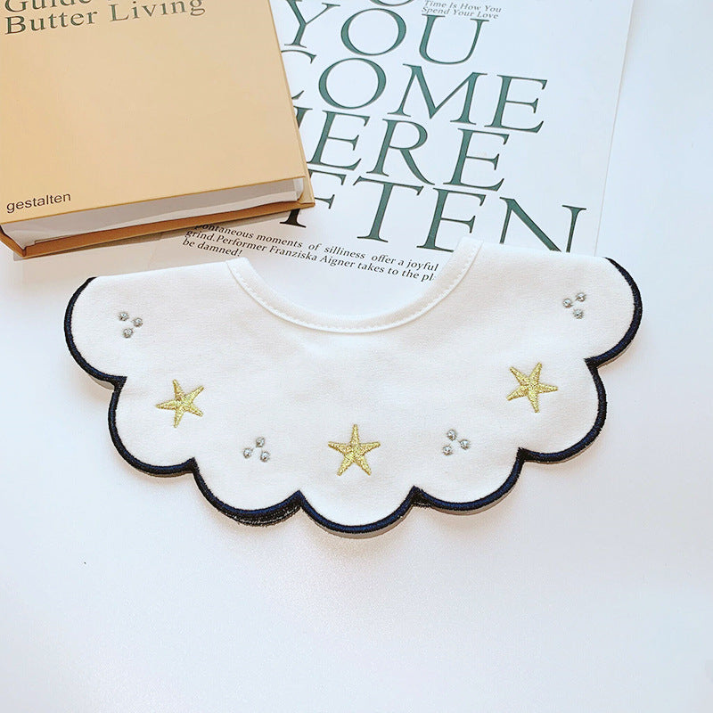 WAVY EMBROIDERED BIB