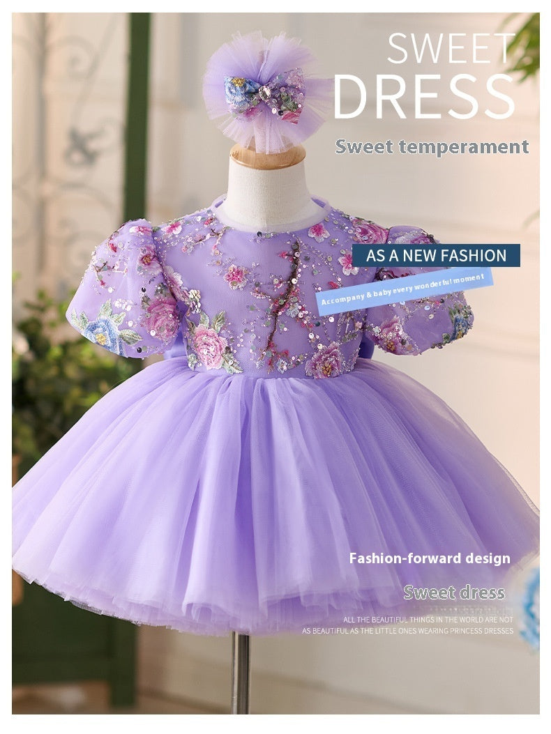 New Dream Purple Mori Style FARCENT Puff Sleeve Tulle Tutu Skirt