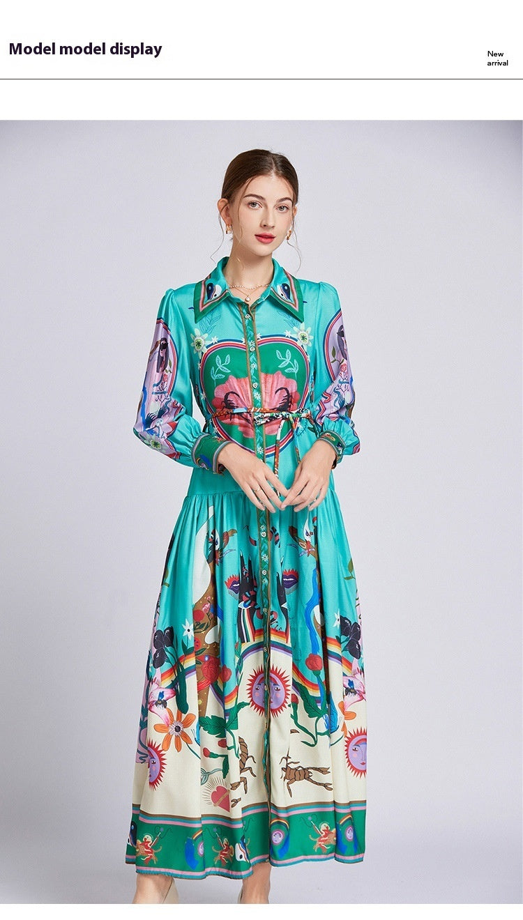 Women's High-end Affordable Luxury Temperament Cinched Waist Slim-fit Dress