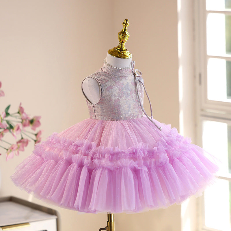 Children's Dress Princess Dress Girls' Piano Performance Tulle Tutu High Sense