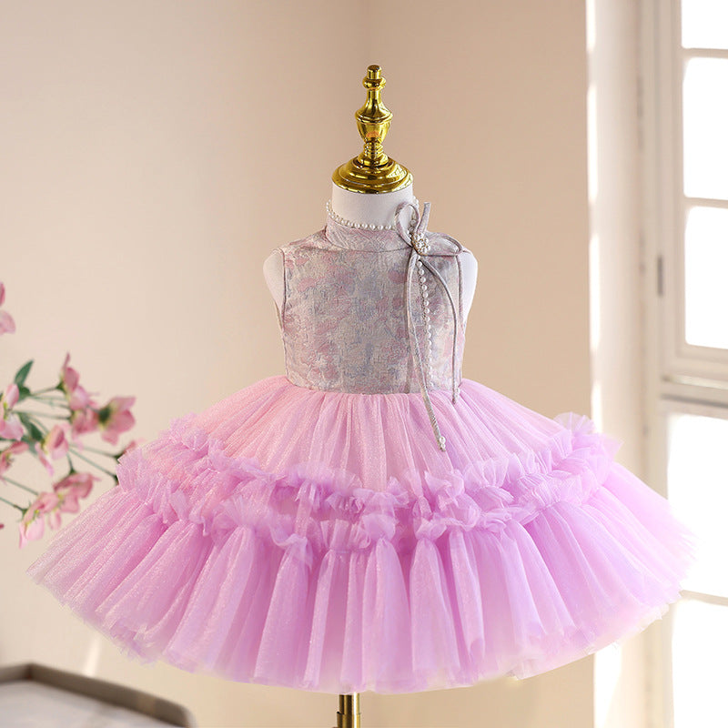 Children's Dress Princess Dress Girls' Piano Performance Tulle Tutu High Sense