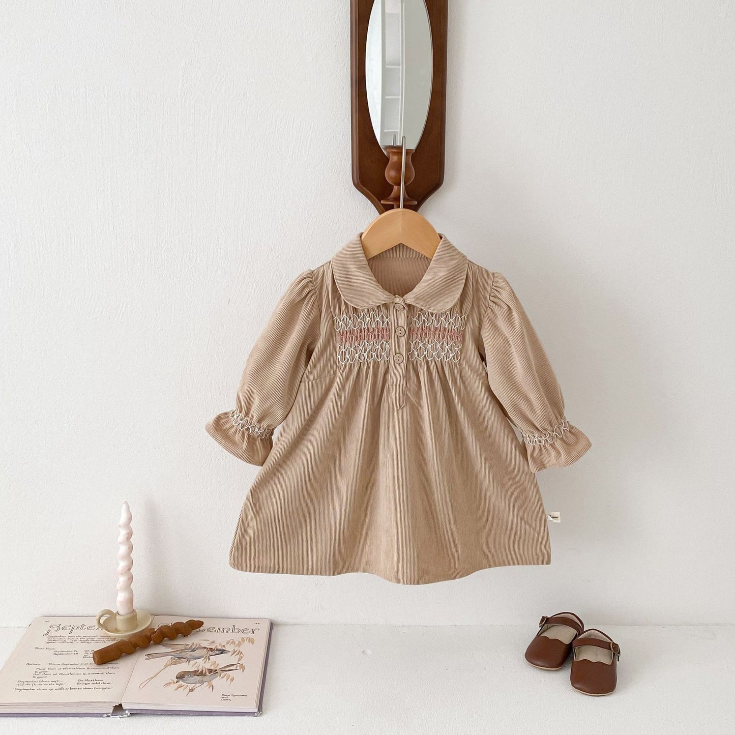 Baby Girl Corduroy Triangle Jumpsuit Dress