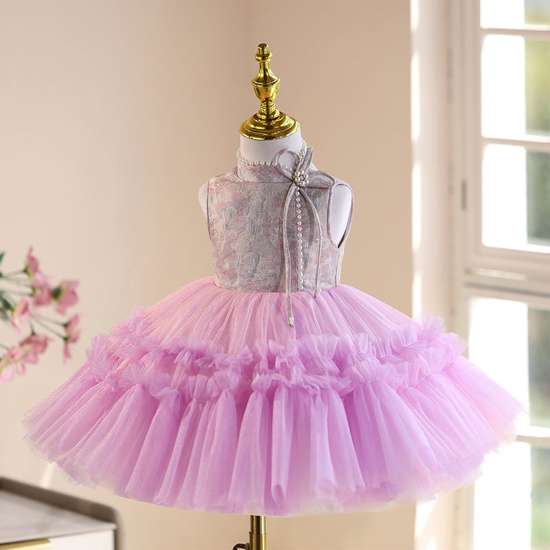 Children's Dress Princess Dress Girls' Piano Performance Tulle Tutu High Sense