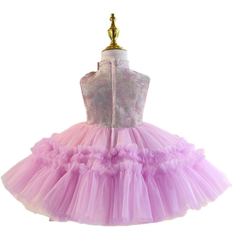 Children's Dress Princess Dress Girls' Piano Performance Tulle Tutu High Sense