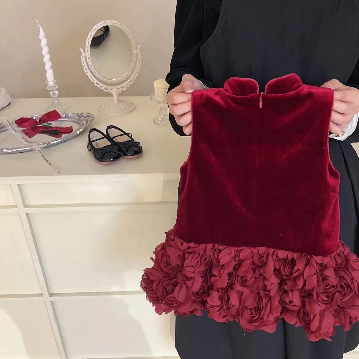 HUA LI Velvet Dress