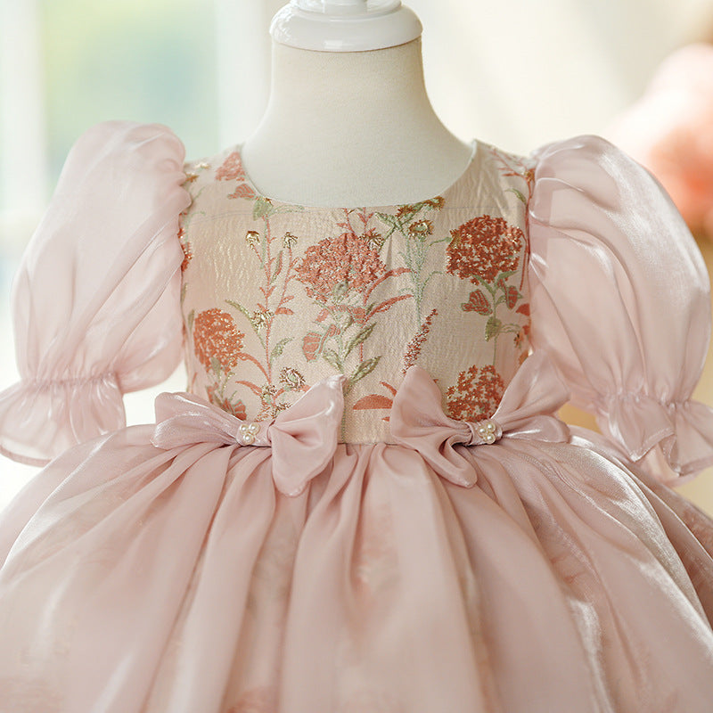 Girls' High-end Dress Piano Playing Dress Girls' Performance Dress