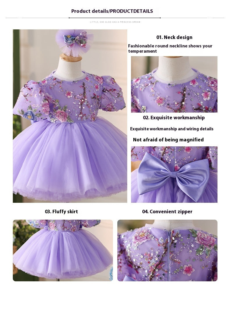 New Dream Purple Mori Style FARCENT Puff Sleeve Tulle Tutu Skirt