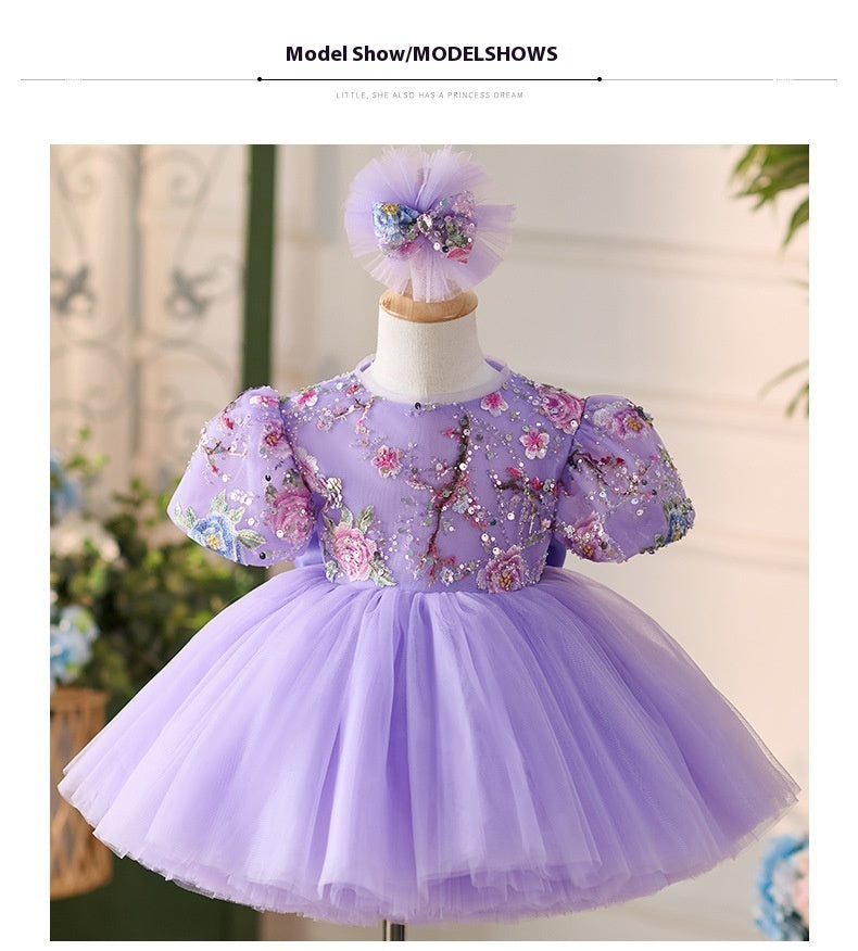 New Dream Purple Mori Style FARCENT Puff Sleeve Tulle Tutu Skirt