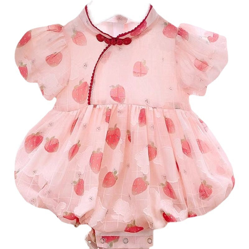 Newborn Baby Girl Jumpsuit One Month Old Princess Romper