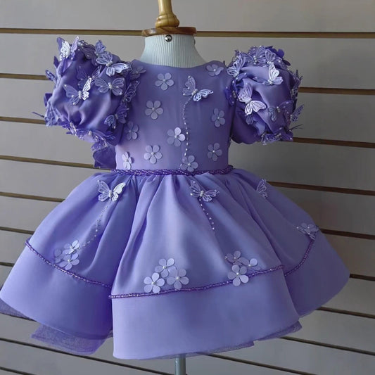 Little Girl Birthday Full-year Evening Dress Piano Performance Costume Girl