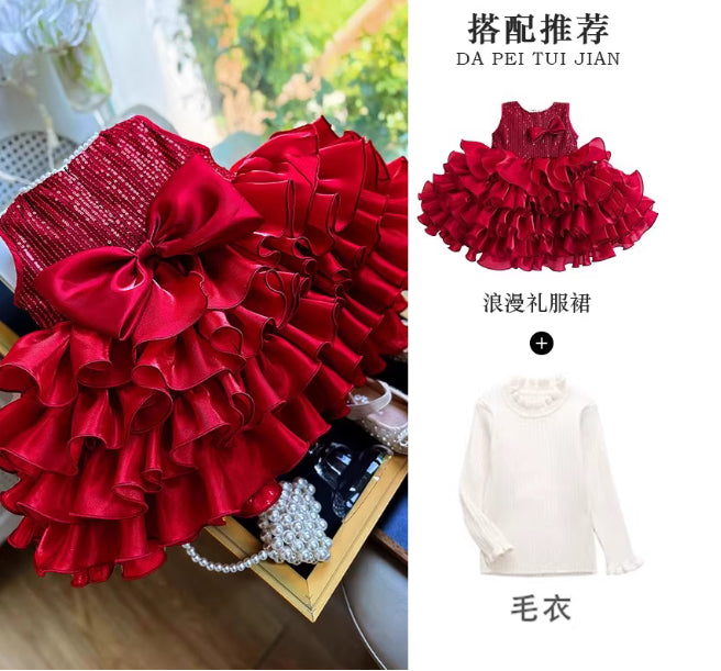Affordable Luxury Birthday Princess Dress Performance Gown Wedding Flower Girl Dress