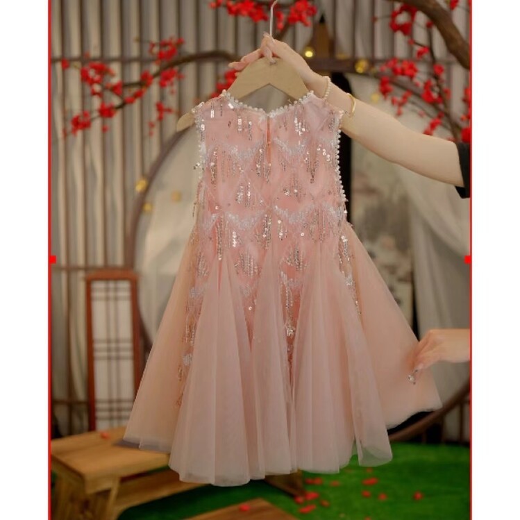 Girls Fashion Personality Sequins Tassel Dress