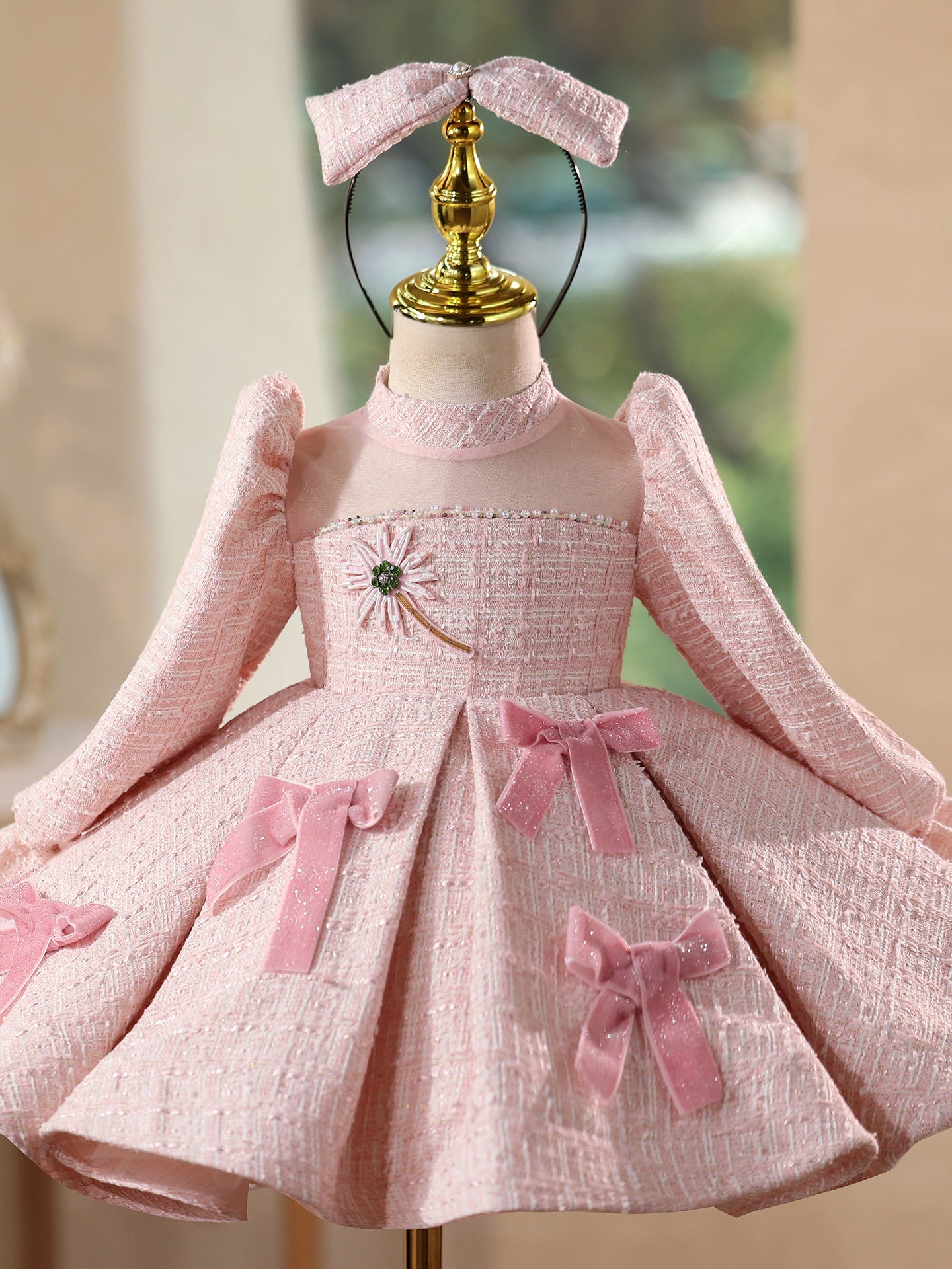 High-end Light-luxury Princess Dress For Little Girls To Wear While Playing The Piano