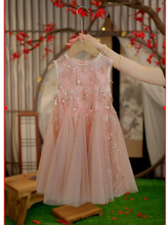 Girls Fashion Personality Sequins Tassel Dress