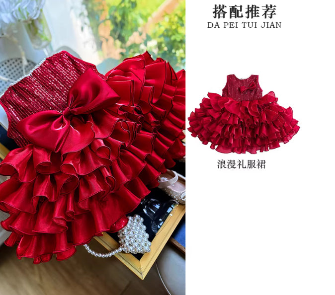 Affordable Luxury Birthday Princess Dress Performance Gown Wedding Flower Girl Dress