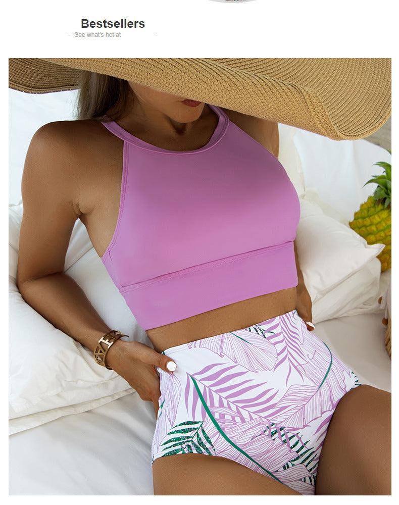 Modest Womens Two-piece Swimsuit With A Tank Top