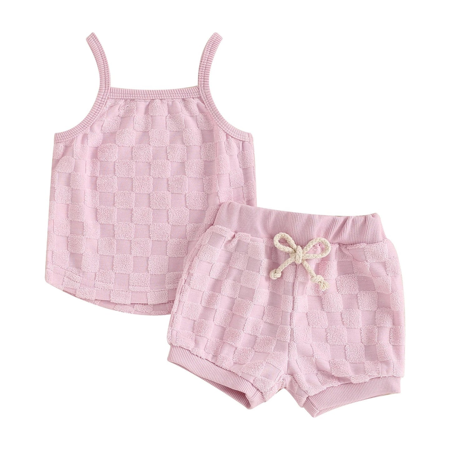 Girls Summer Vest Shorts Set