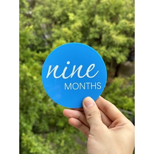 12 PCS ACRYLIC MILESTONE DISC - Blue