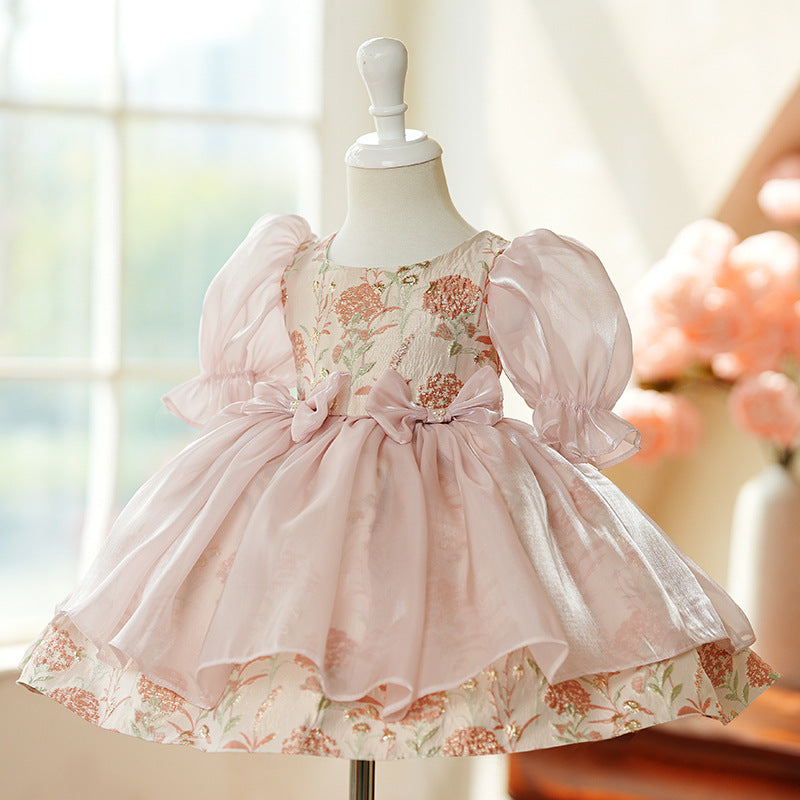 Girls' High-end Dress Piano Playing Dress Girls' Performance Dress