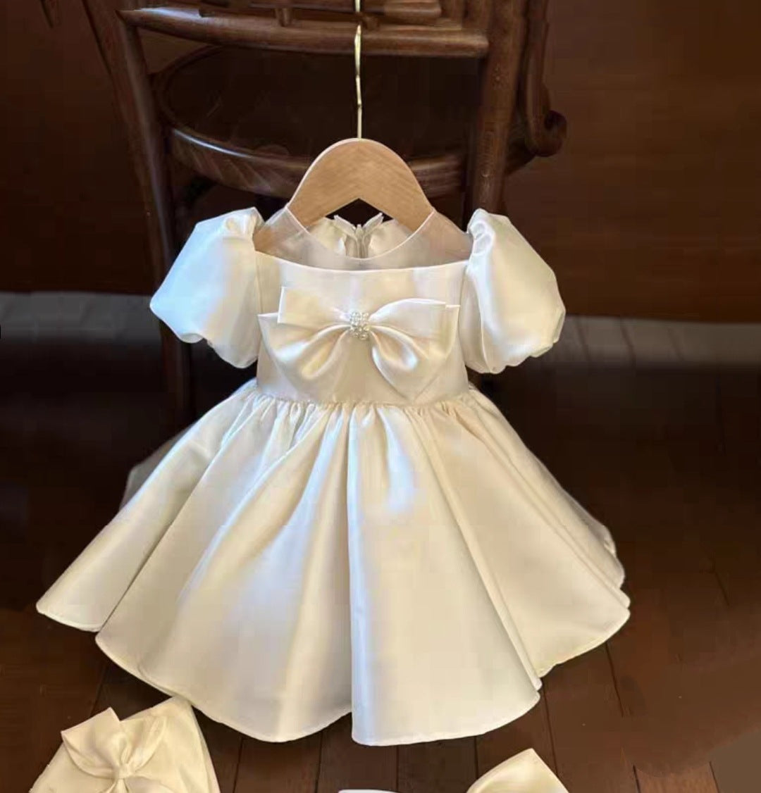 Children's Solid Color Versatile Age Birthday Princess Dress