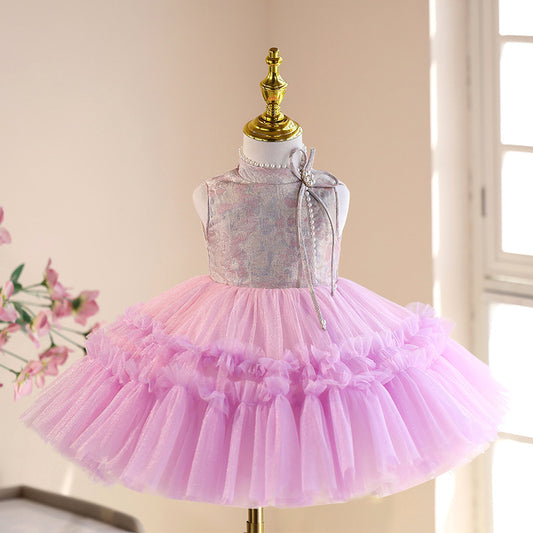 Children's Dress Princess Dress Girls' Piano Performance Tulle Tutu High Sense