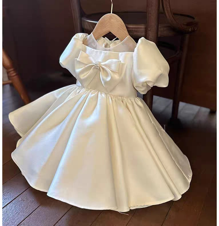 Children's Solid Color Versatile Age Birthday Princess Dress