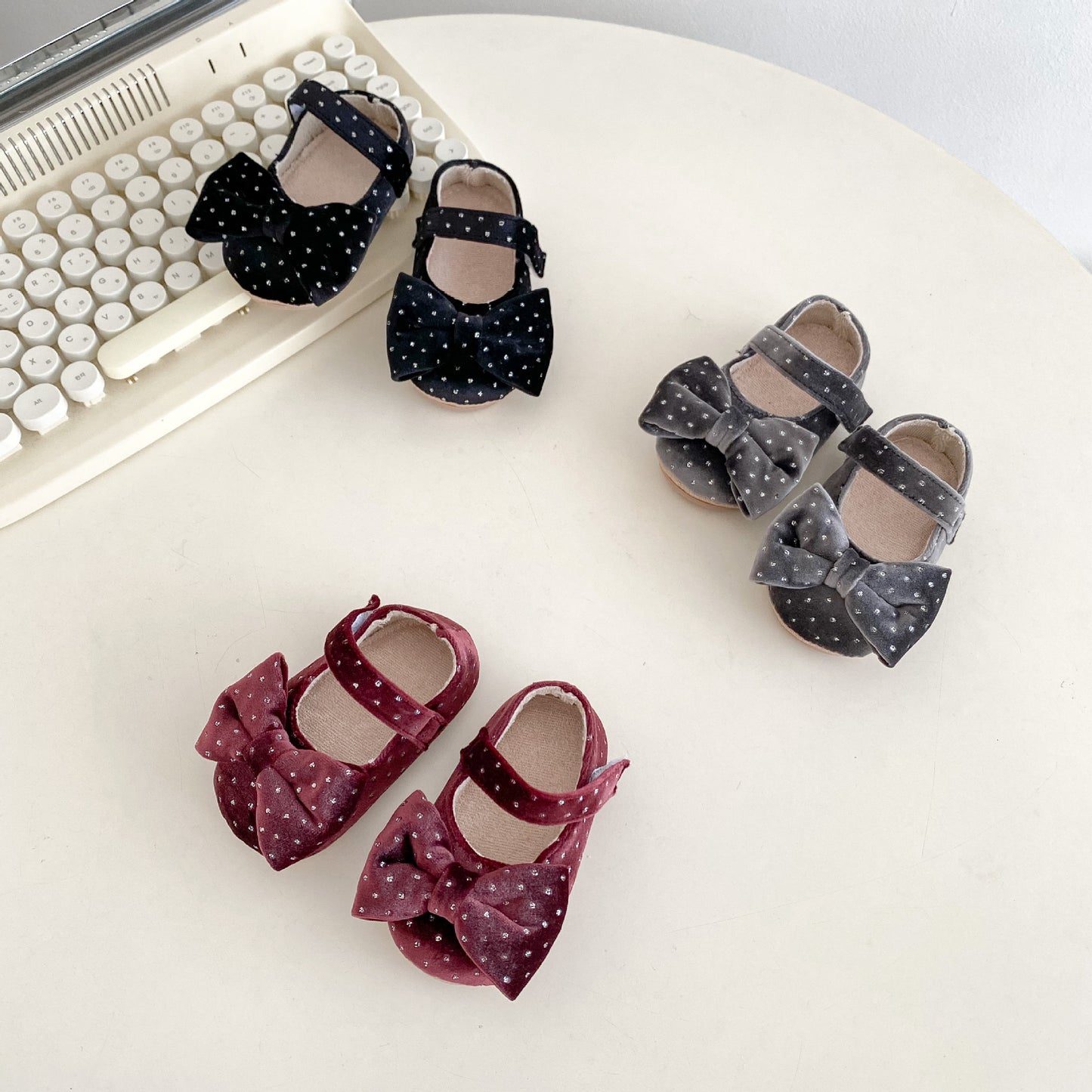 Spring And Autumn Baby Girl Toddler Shoes Big Bow Cute