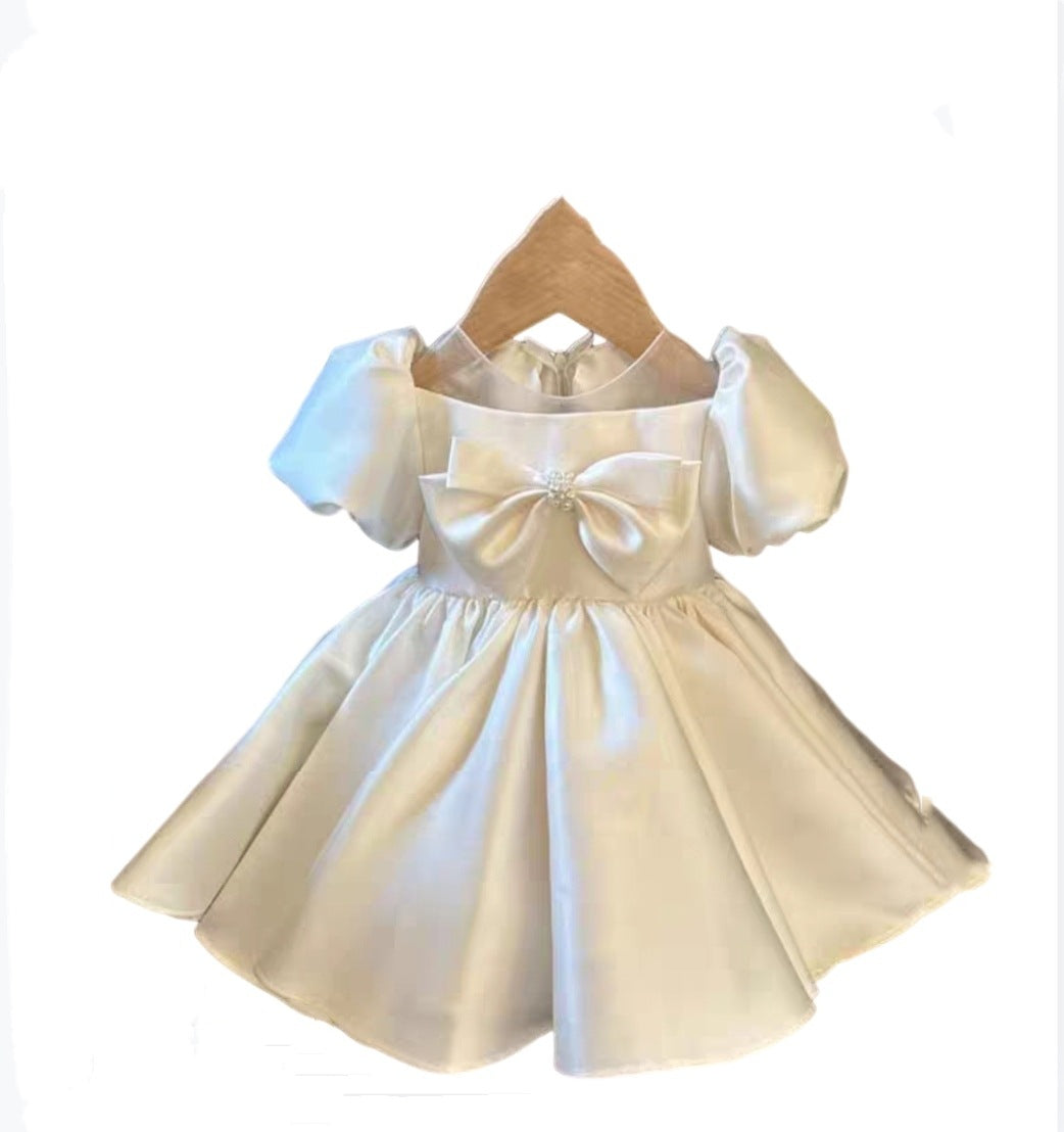 Children's Solid Color Versatile Age Birthday Princess Dress