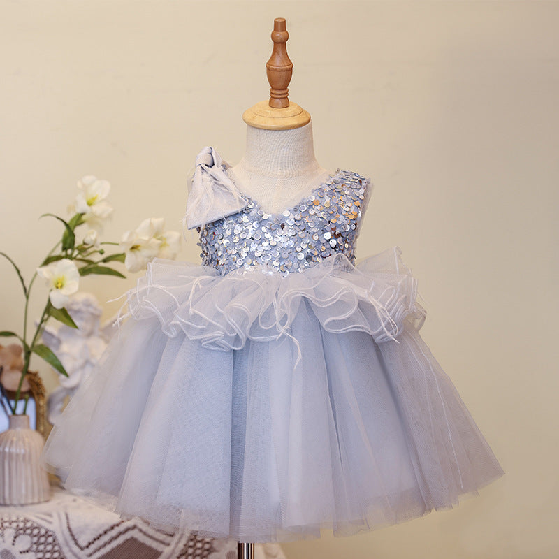 Little Host Flower Girl Princess Dress Girl Tulle Tutu Western Style