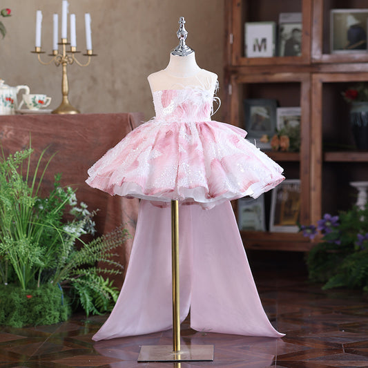 Tube Top Girl Host Flower Girl Princess Dress