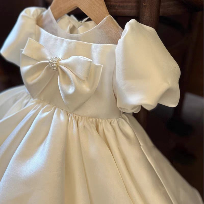 Children's Solid Color Versatile Age Birthday Princess Dress