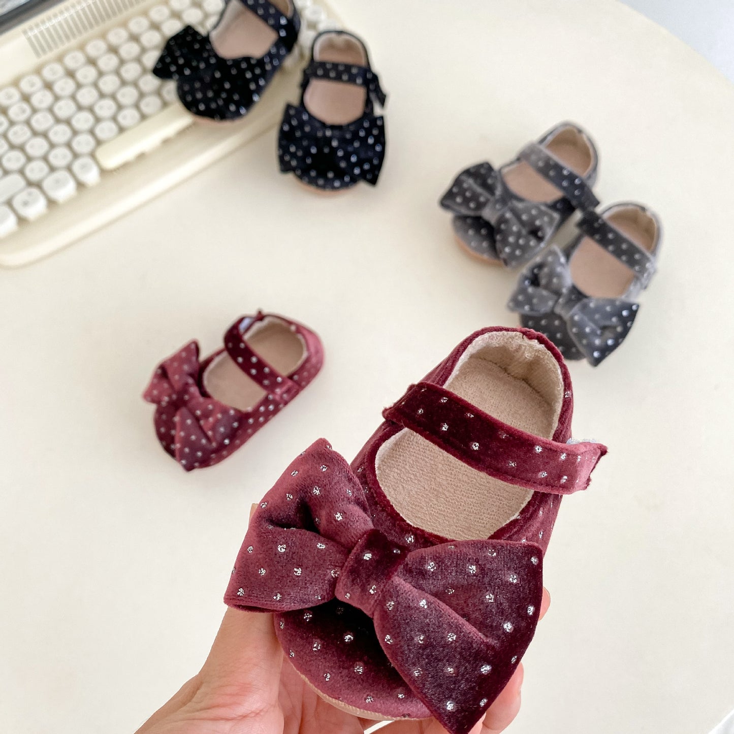 Spring And Autumn Baby Girl Toddler Shoes Big Bow Cute