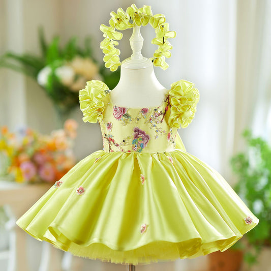 RAYANA DRESS - Lemon Yellow