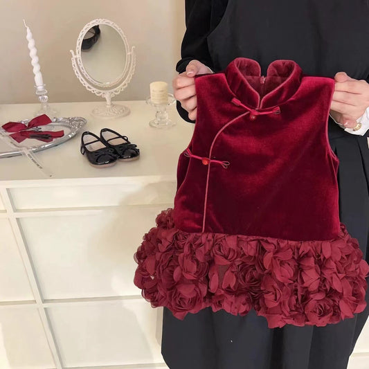 HUA LI Velvet Dress - Ready To Ship