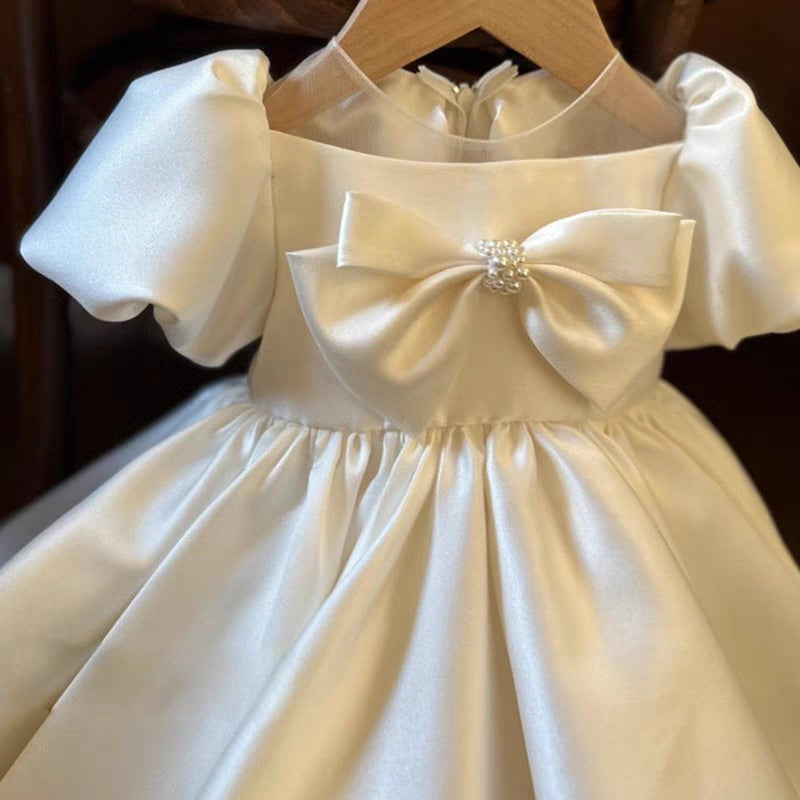 Children's Solid Color Versatile Age Birthday Princess Dress