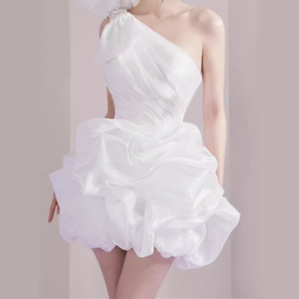 White French Style Short Temperament Banquet Birthday Party Dress