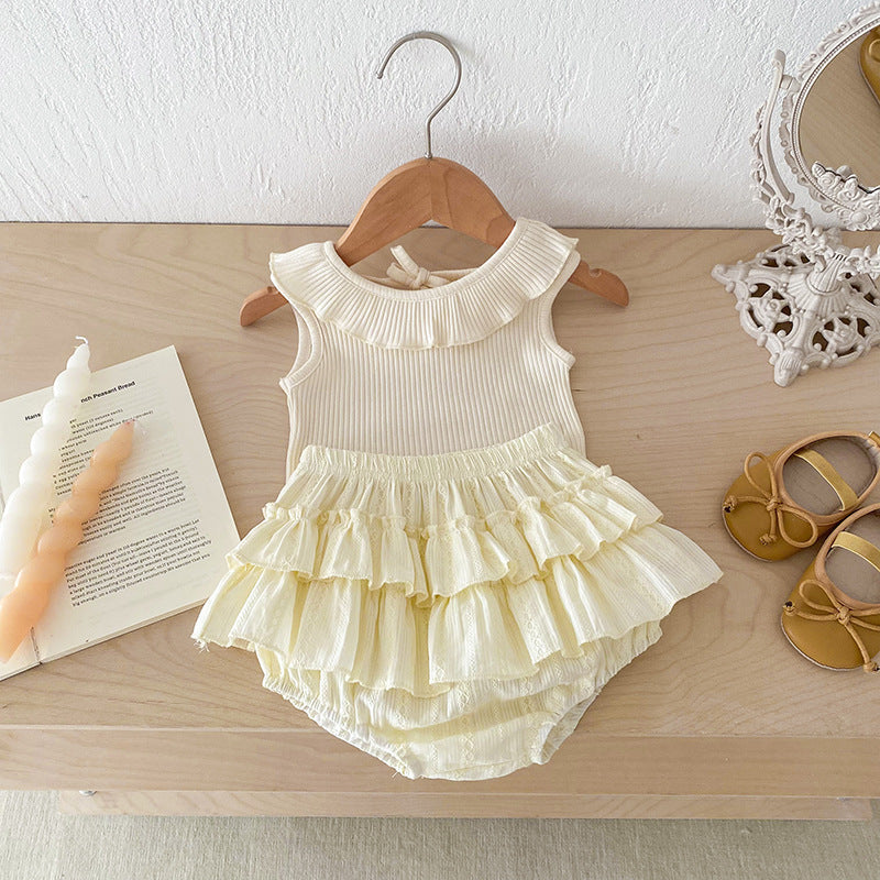 Casual Girl Double Layer Bud-waisted Shorts