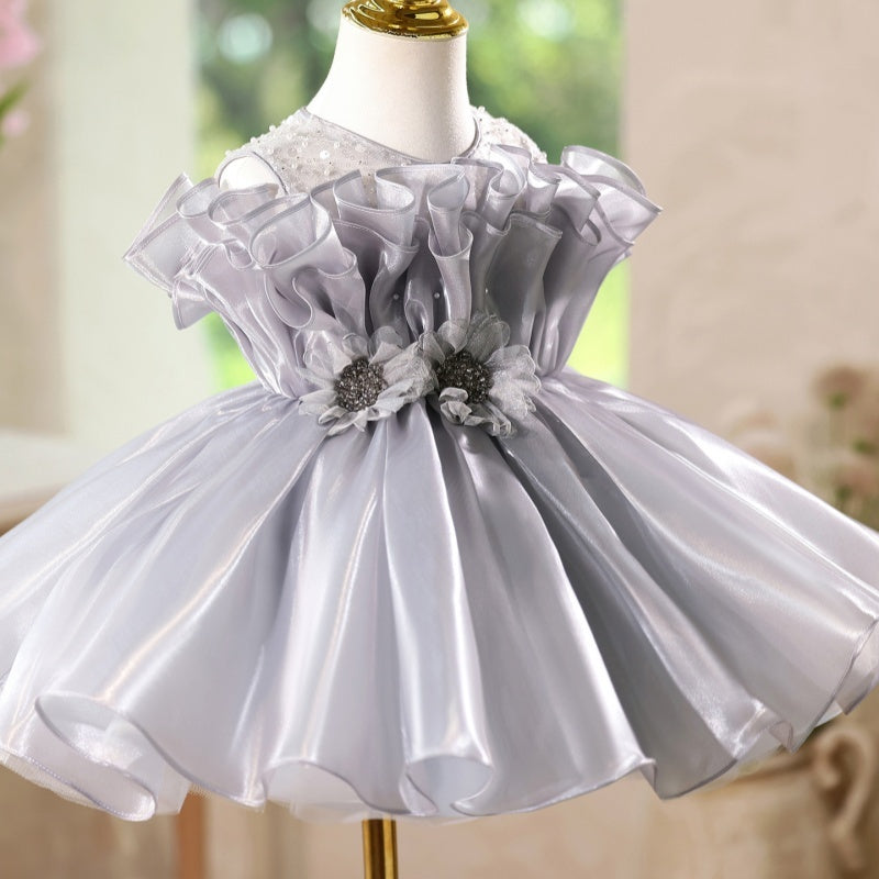 Light Luxury Minority High-end Girls' Birthday Banquet Ten-year-old Princess Dress Western Style