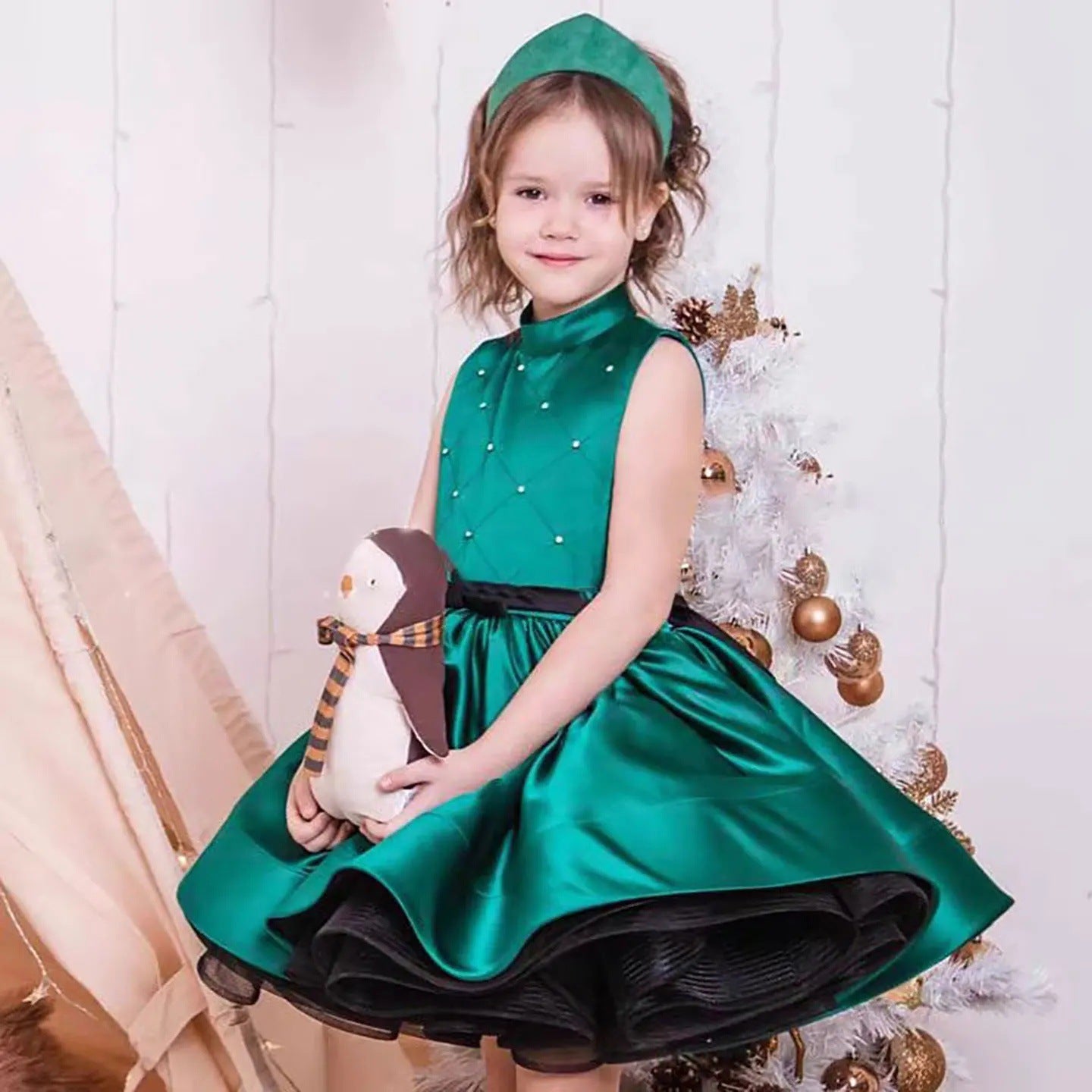 Children's Princess Dress Green Pettiskirt Girl Model