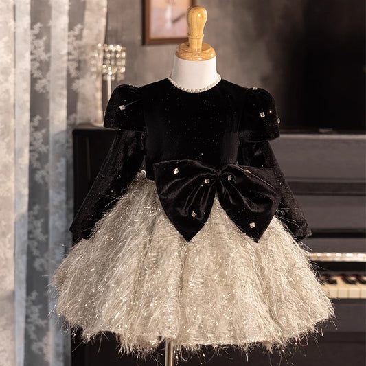 Girls' Dress Light Luxury Minority Autumn Long Sleeve