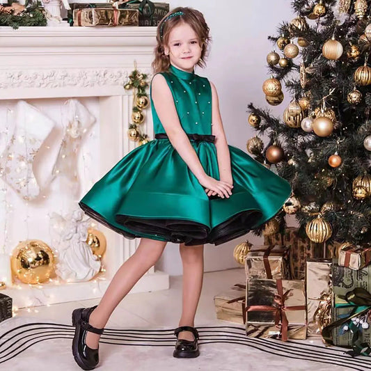 Children's Princess Dress Green Pettiskirt Girl Model
