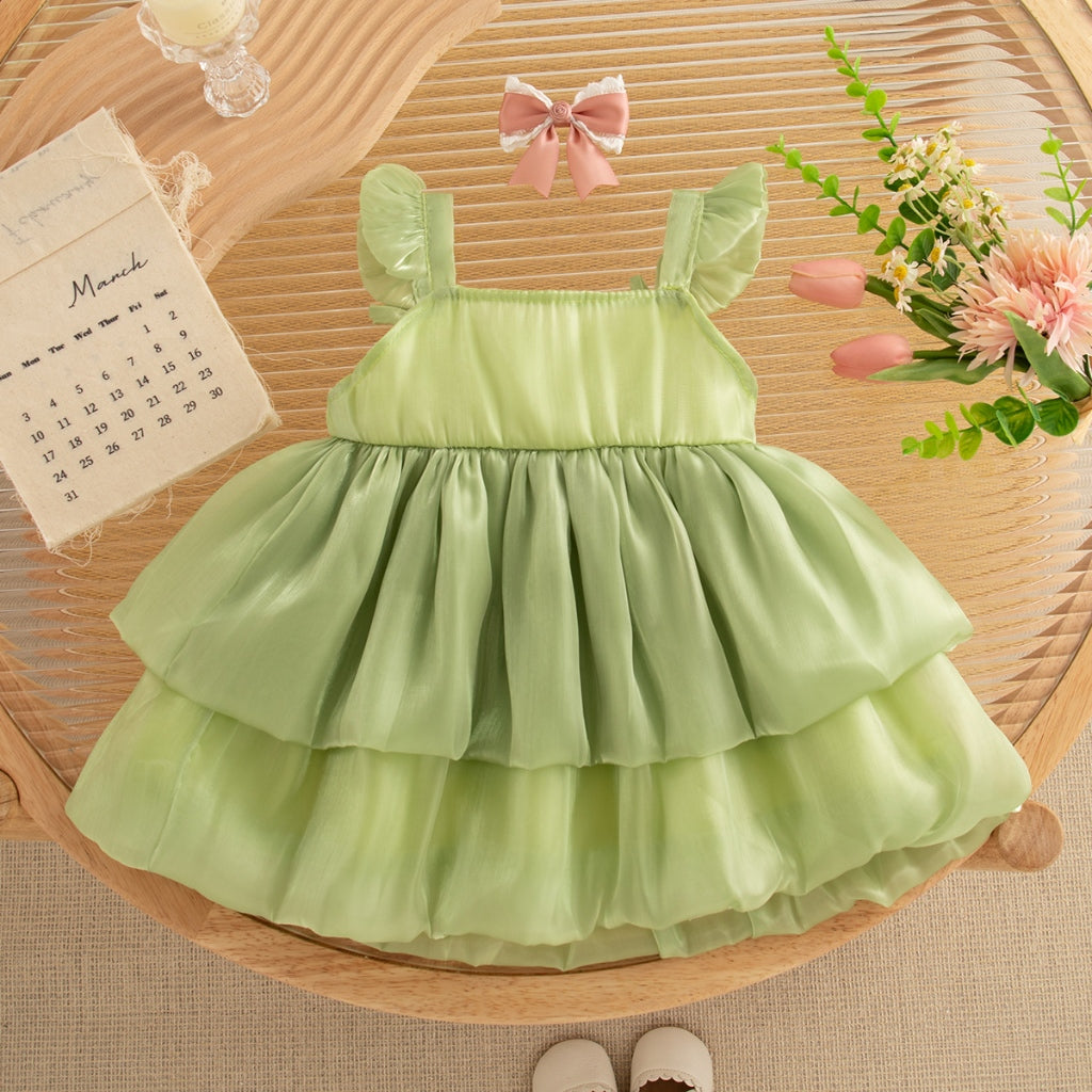 New Year'S Party Dress! Summer New Sweet And Cute Baby Girl Dress, Princess Style Children'S Clothing Suitable For Babies Aged 9 Months To 3 Years Old