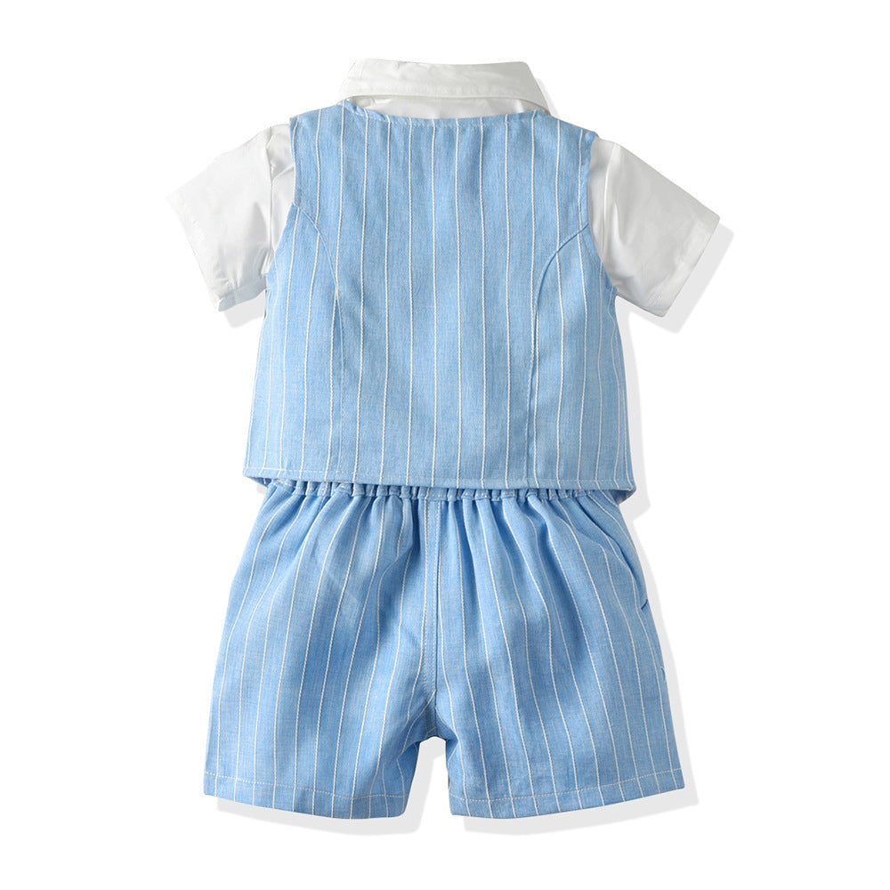 Short Sleeve Shirt Vest Shorts Fashion