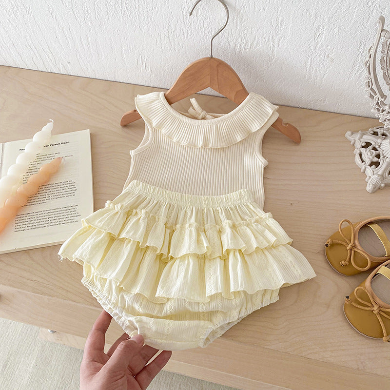 Casual Girl Double Layer Bud-waisted Shorts